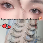 Warm-Sensation Natural Long False Eyelashes: One-Piece Handmade for Beginners, Nude Makeup Effect