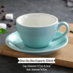 Keramikos Kapučino ir Latte puodelių rinkinys su varžybų logotipu - 220 ml 220ml