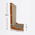 Didelė L formos prie sienos montuojama katės draskyklė ir lovos derinys Cat Scratching Board with Catnip