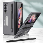 Skirtas Samsung Galaxy Z Fold3 5G GKK itin plonas kompiuterio telefono atverčiamas dėklas su laikikliu ir ra&scaron;iklio lizdu For Samsung Galaxy Z Fold3 5G