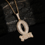 ZAKOL Hiphop Rock O Block Cirkonio Pakabukai Karoliai Moterims Vyrams Unisex Metalinis Kristalinis Chokeris Raktikaulio Grandinėlė Cirkonio Dovanos
