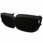 2 vnt. Automobilio priekinės grotelės Center Kidney Matinės juodos grotelės BMW 1 serijai E81 118d 116i 123d 130i 3 durų 2007 2008 2009-2011