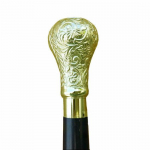 Antikvarinio stiliaus Viktorijos laikų vintažinė dizainerio žalvario rankena lazda medinė vaik&scaron;čiojimo lazda M