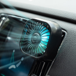 C-Timvasion Apsauga nuo kar&scaron;čio smūgio, Mažas, Lengvas, Didelis oro srautas, Automobilinis ventiliatorius, LED &scaron;viesos funkcija, Stiprus oro srautas, juoda