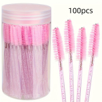 100 vnt. Blakstienų &scaron;epetėlių rinkinys Buteliukuose, kri&scaron;toliniai koteliai, blakstienų &scaron;epetėlių statinė, antakių &scaron;ukų &scaron;epetėlis, spalvotas blakstienų rietuvėlis, blakstienų priauginimo įrankiai. 100PCS