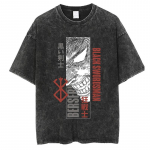 Vintažiniai Anime Berserk Guts Grafika Atspausdinti Mar&scaron;kinėliai Vyrams Moterims Kasdieniai Laisvi Mar&scaron;kinėliai Auk&scaron;tos Kokybės Medvilniniai Mar&scaron;kinėliai Harajuku Vyri&scaron;ki Mar&scaron;kinėliai 4XL