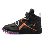 Off-White x Nike Air Force 1 Mid Black Unisex Sportbačiai Skaidrūs DO6290-001 46