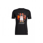 Adidas X Lego x James Harden Juodi vyri&scaron;ki mar&scaron;kinėliai trumpomis rankovėmis su smagiu blokiniu printu Krep&scaron;inio GU2714 S