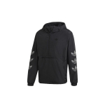 Adidas Originals Trefoil Regen WB Pusiau užsegamas laisvalaikio &scaron;varkas Vyri&scaron;kas vir&scaron;utinis drabužis Juodas GE1307 L