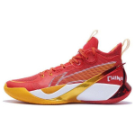 Li Ning Sonic 10 Itin amortizuojantys, neslystantys, patvarūs, vidutinio auk&scaron;čio krep&scaron;inio batai, ry&scaron;kiai neoniniai raudoni, vyri&scaron;ki krep&scaron;inio batai ABAS145-10 44⅓