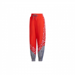 Adidas Stella McCartney Retro Sport spalvų blokų ra&scaron;to spausdintos sportinės treniruočių kelnės moterims Oranžinės Raudonos HD9141 XS