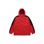 Adidas Naujųjų metų spalvų blokų sujungta &scaron;ilta medvilninė striukė su gobtuvu vyrams striukės raudona GN7382 S