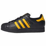 Adidas Originals Superstar Odiniai Madingi Patogūs Žemi Sportbačiai Unisex Sportbačiai Juodi Geltoni JQ4727 41⅓ black
