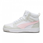 Puma Rebound V6 Mid Vaikams Riedlentės Batai Vaikams Riedlentės Batai Pilki Balti Rožiniai 393831-04 36