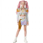 Naujas Demonų Medžiotojų K-Pop Cosplay Rumi Mira Zoey Kostiumas PU Oda Baltas Dainavimo Kostiumas Moterims Helovino Karnavalo Vakarėlio Apranga 110 balta