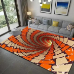 Paauglys 3D Efekto Sūkurio Iliuzijos Kilimas Įėjimas Svetainė Miegamasis Kilimėlis Geometrinis Optinis Durų Kilimėlis Iliuzija Namų Dekoro Kilimėlis 120x160cm
