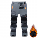 Vyri&scaron;kos &bdquo;Soft Shell&ldquo; krovininės kelnės lauke žygiams pėsčiomis Kovinės darbo kelnių apatinės dalys 5XL pilka