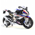 1/9 BMW S1000RR lydinio lenktyninio motociklo didelio tikslumo metalinis gatvės sportinio motociklo modelis su &scaron;viesos surinkimu Vaikams žaislas dovana