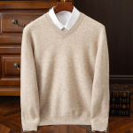 Vyri&scaron;kas 100% Merino vilnos Ka&scaron;myro V formos i&scaron;kirptės megztinis Smart Casual pagrindinis ilgomis rankovėmis trikotažas drabužiai vir&scaron;ūnės rudens žiemos XXL