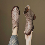 Odiniai moteri&scaron;ki ankle boots su vilnos pamu&scaron;alu Eleganti&scaron;ki prabangūs Y2k su kulnu trumpi moteri&scaron;ki batai Naujiena rudens žiemos smailianosiai ankle boots 35