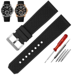 Auk&scaron;tos kokybės guminis laikrodžio dirželis Cartier CALIBRE London Tank W7100056 W7100055 WGCA0010 WSCA0006 WSCA Citizen laikrodžio dirželis 23mm 24mm black