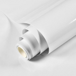 PVC Perlinių Plėvelių Vandeniui Atsparūs Tapetai &ndash; Auk&scaron;to Blizgesio Lipnūs Sienų Lipdukai Spintai, Virtuvei, Baldams (Juoda balta) 40x100cm balta