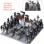 Daug Elfų kareivio Orksų armijos figūrėlių Žiedų valdovas &Scaron;arvuotas sargas Kariūnas Lankininkas Viduramžių riteriai Statybiniai blokeliai Plytos žaislai dovanos