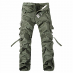 Cargo Pants Vyri&scaron;kos mados laisvalaikio kelnės Daugiaki&scaron;enės tiesios karinės kelnės 42 žolės žalia spalva