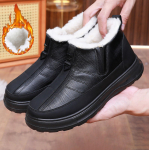 Vyri&scaron;ki žieminiai, &scaron;ilti sniego batai Laisvalaikio lengvi neslystantys dirbtinio kailio bateliai vyrams, atsparūs vandeniui, patogūs pliu&scaron;iniu pamu&scaron;alu trumpi batai 39 juoda