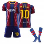 Klasikinis 20/21 Messi Barcelona Jerseys vaikų futbolo treniruočių kostiumo rinkinys 24 raudona