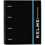 Classeur - SAFTA - Kelme Iron - 4 anneaux 35 mm - 100 feuilles A4 - Couverture rigide noire juoda