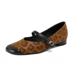 Madingi Retro Leopardų Ra&scaron;to Lolita Batai Moteri&scaron;ki Mokasinai Plok&scaron;čiapadžiai Madingi Seklūs Batai Pavasariniai Moteri&scaron;ki Eleganti&scaron;ki Mary Jane Batai Su Dirželiu Apskritu Pir&scaron;tu Femme 40 ruda