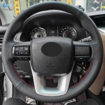Pynės ant vairo Toyota Fortuner 2016 2017 2018 Hilux 2015- automobilių vairas rankomis siūta oda red line