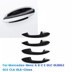 1 rinkinys i&scaron;orinės durų rankenos apdailos dangtelis Mercedes-Benz C/E/GLC/GLB/A/B/GLE/GLS/CLA/GLA klasei Durų traukimo lipdukai LHD Bright Black