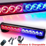Belaidės magnetinės priekinio stiklo mirksinčios &scaron;viesos 12 LED automobilio stogo mirksinti įspėjamoji &scaron;viesos juosta 12V nuotolinio valdymo pultas avarinė &scaron;viesa