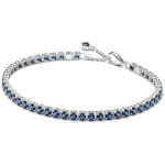 Apyrankė teniso - PANDORA - 591469C02 - Sterlingas 925 - Mėlyni kristalai - 3 mm storio mėlyna
