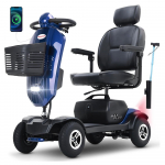 Sweetrich Max Plus elektrinis mobilumo paspirtukas, 300W variklis, 20AH baterija, maksimalus greitis 6km/h, nuvažiuojamas atstumas 25km, tinkamas senjorams/neįgaliesiems. mėlyna