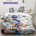 DRAGON BALL ra&scaron;to patalynė, antklodės komplektas, antklodės užvalkalas, pagalvės užvalkalas namams, gimtadienio dovana (1 * antklodės užvalkalas + 2 * pagalvės užvalkalai, be &scaron;erdies) 135x200cm