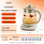 Joyoung 1.5L daugiafunkcinis stiklinis sveikatos puodas