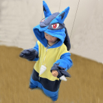 Lucario Kigurumi Vaikams Vienas Kostiumas Berniuko Vienos Dalies Pižama Animacinis Cosplay Kostiumas Kalėdoms Helovinui Vilnos Pižama Anime Namų Drabužiai &Scaron;aliai Pijamas 110 blue
