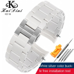 Silikoninė + Nerūdijančio plieno apyrankė, skirta Armani AR5906 AR5905 AR5890 AR5889 5858 5920 vyrams 23 mm moterims 20 mm Guminė laikrodžio apyrankė 20mm