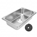 Kemperio 304 nerūdijančio plieno kriauklė Didelės talpos kemperio virtuvės kriauklė praustuvė su 40 mm nuotekų i&scaron;leidimo anga valčiai Jachtoms Valtims sidabras