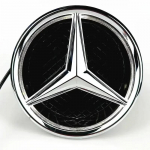 Automobilio priekinė grotelių žvaigždės emblema LED ap&scaron;viestas logotipas balta mėlyna raudona lemputė, skirta &bdquo;Mercedes Benz W205 CER ML GL GLA CLA CLS 2013&ndash;2016&ldquo; Glowing red