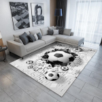 3D futbolo didelis kilimas namų svetainei, miegamajam, sofai, prie durų dekoras, vaikų žaidimų zona, neslystantis grindų kilimėlis 120cm x 160cm