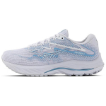 Mizuno Wave Rider 27 Neslystantys, Atsparūs dilimui, Kvėpuojantys, Palaikantys žemibėliai Bėgimo bateliai Moteri&scaron;ki Pilki Mėlyni J1GD230376 36.5
