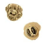 St. Bernard, Saint Bernard, Alpine Mastiff, Bernhardiner - Dog brooch in decorative box, elegant gold-plated pin, Art-Dog brand jacket pin