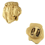 Shar Pei II - gold-plated pin brooch, elegant dog ornament, unique pin by Art-Dog brand beige