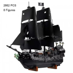 2026 NAUJAS MOC 2862 VNT. Juodojo Perlo Piratų Laivo Statybiniai Blokiniai Burlaivio Plytos Žaislai Vaikų Gimtadienio Dovana su Pasirenkamu LED Ap&scaron;vietimu black