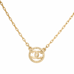 Chanel Dvigubas C I&scaron;skirtinis Madingas Minimalistinis Trend Kristalinis Metalinis Karoliai Moteri&scaron;ki karoliai AB9046-B08672-NJ302 Box+Padding Board,F,Gold