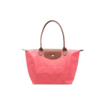 Longchamp Le Pliage 28 Vienspalvė su logotipu Užsegimas spaudėmis ir užtrauktuku Rankinė moteri&scaron;ka tote Koralų raudonumo 2605089P76 Coral Red
